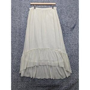 Heartsoul Fairy Maxi Skirt Size LG Boho High Low Layered Boho Cottagecore White